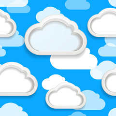 Poster - Clouds seamless background