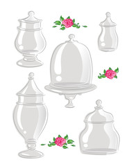 Wall Mural - Glass Containers Different Shapes