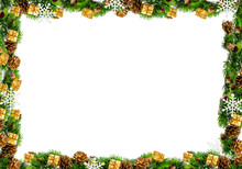 Christmas Frame Isolated On A White Background
