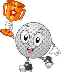 Poster - Mascot Golf Ball Trophy