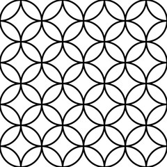 Fototapete - Interlocking, intersecting circles, rings. Repeatable background
