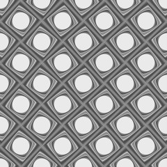 Leinwandbilder - Rounded squares blending to angular. Seamless background.