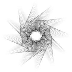 Fototapete - Abstract spirograph pattern / texture on white. Vector art.