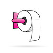  toilet paper vector in colorful