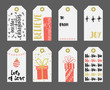Christmas gift tags set.