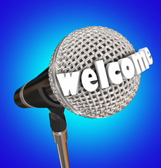welcome word microphone speaker emcee opening remarks
