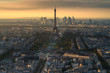 Eiffel tower Aerial view from Montparnasse view point during sunset time