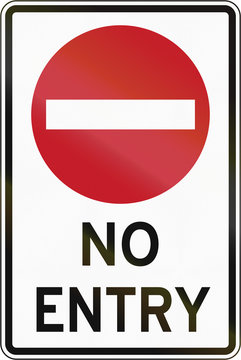 Road sign in the Philippines - No Entry For All Vehicles