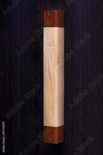 Mezuzah Made Of Wood Mezuzah The Jews Put A Mezuzah On The Front