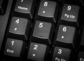 Poster - Electronic collection - numeric keypad on the computer keyboard.