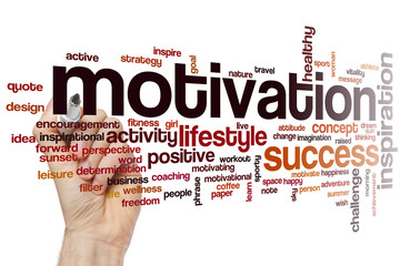 motivation word cloud concept