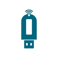 Poster - Wi Fi USB blue icon