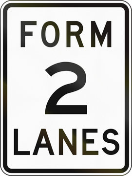 Road sign in the Philippines - Form 2 Lanes