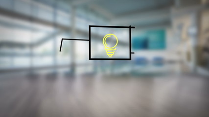 Poster - Businessman drawing business flowchart