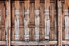 Old Traditional Bamboo Wall