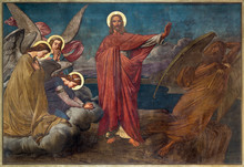 Antwerp - Fresco Of Temptation Of Jesus In Joriskerk Or St. George Church