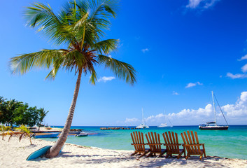 Sticker - Caribbean beach in Dominican Republic