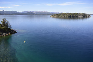 Naklejka na meble Kayaking In Patagonia Lakes, Bariloche, Argentina