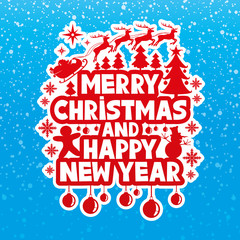 Poster - Merry Christmas and Happy New Year. 