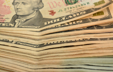 Currency background dollar notes.