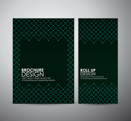 Wall Mural - Abstract lighting brochure business design template or roll up. Vector illustration