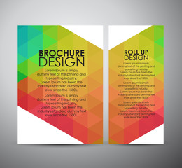 Wall Mural - abstract brochure business design template or roll up. vector illustration
