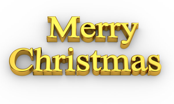 3d text of Merry Christmas