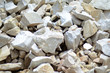 pile of stones in limestone mining