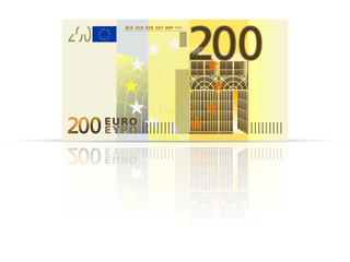 Wall Mural - Two hundred euro banknote