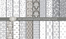 Vector Damask Seamless Pattern Background.pattern Swatches Included For Illustrator User, Pattern Swatches Included In File, For Your Convenient Use.