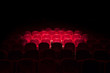 Lights on red seats in a theater