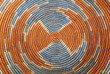 Closeup of the Pattern on a Colorful Woven Basket