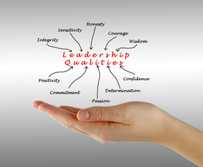 Wall Mural - Diagram of leadership qualities