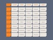 Orange timetable flat style with sample text