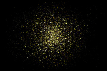 Wall Mural - Vector gold glittering sparkle stardust background