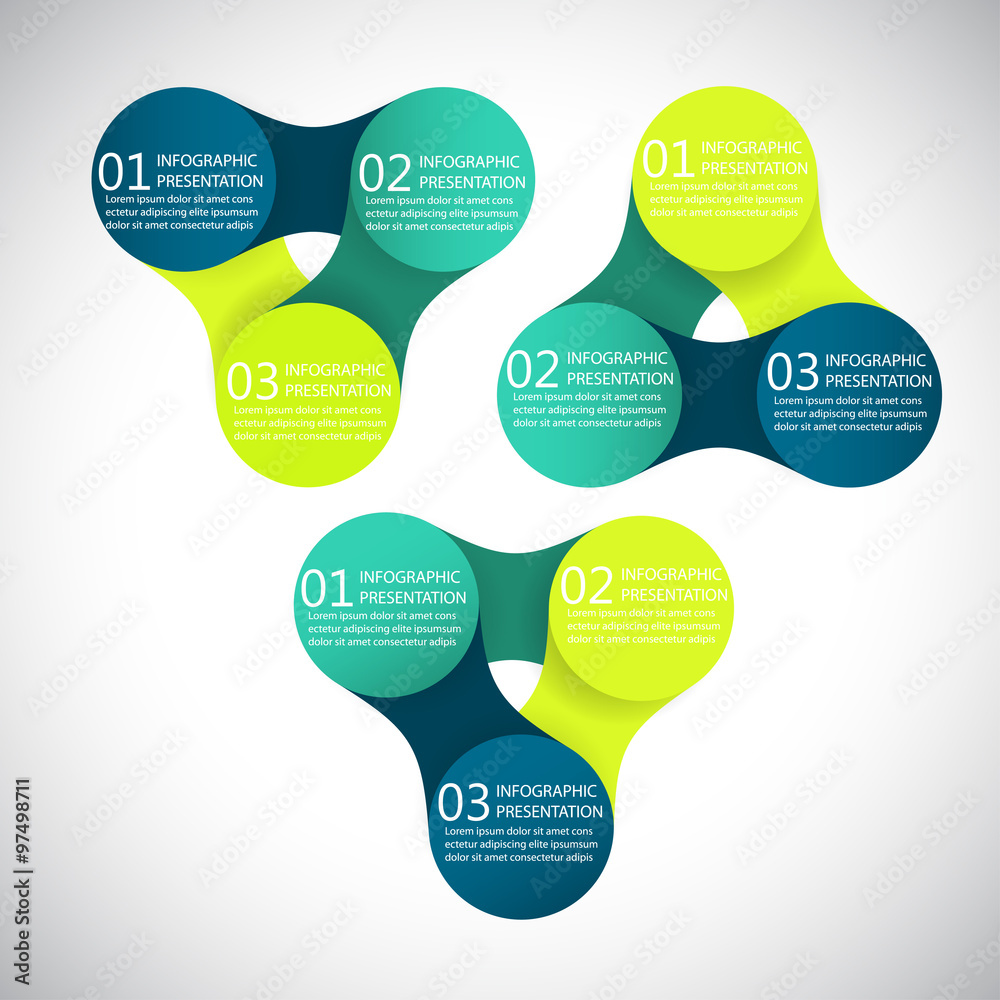 vector infographics metaball round diagram template for business ...