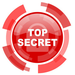 Poster - top seret red glossy web icon