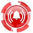 alarm red glossy web icon