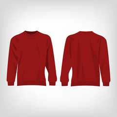 Sport dark red sweater isolated vector