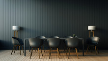 Simple Of Working And Dining Set Modern / 3D Rendering