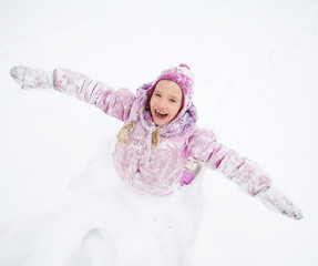 Wall Mural - Child in winter