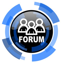 Poster - forum black blue glossy web icon