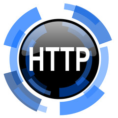 Poster - http black blue glossy web icon