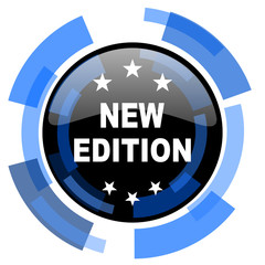 Aufkleber - new edition black blue glossy web icon