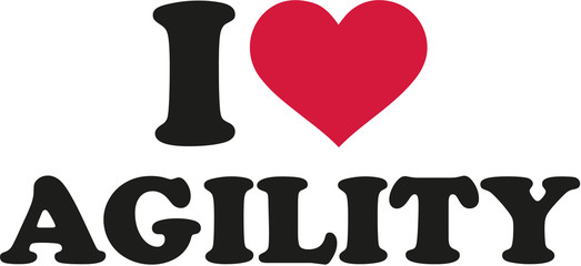 Sticker - I love agility