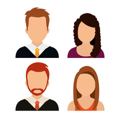 Wall Mural - People profile graphic