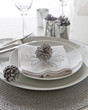 Christmas Table Setting in silver