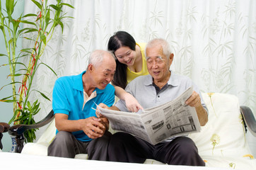 Wall Mural - Asian family