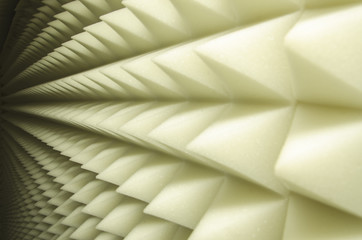 Background image of recording studio sound dampening acoustical form