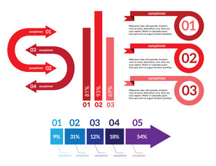 Wall Mural - Infographic set Vector illustration. can be used for workflow layout, banner, diagram, number options, step up options, web design